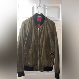 Zara Men's Olive Bomber Jacket